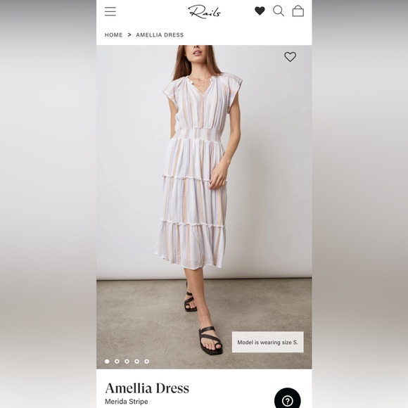 Rails Womens Amellia Dress Merida Stripe EUC Sz XS - Picture 2 of 14